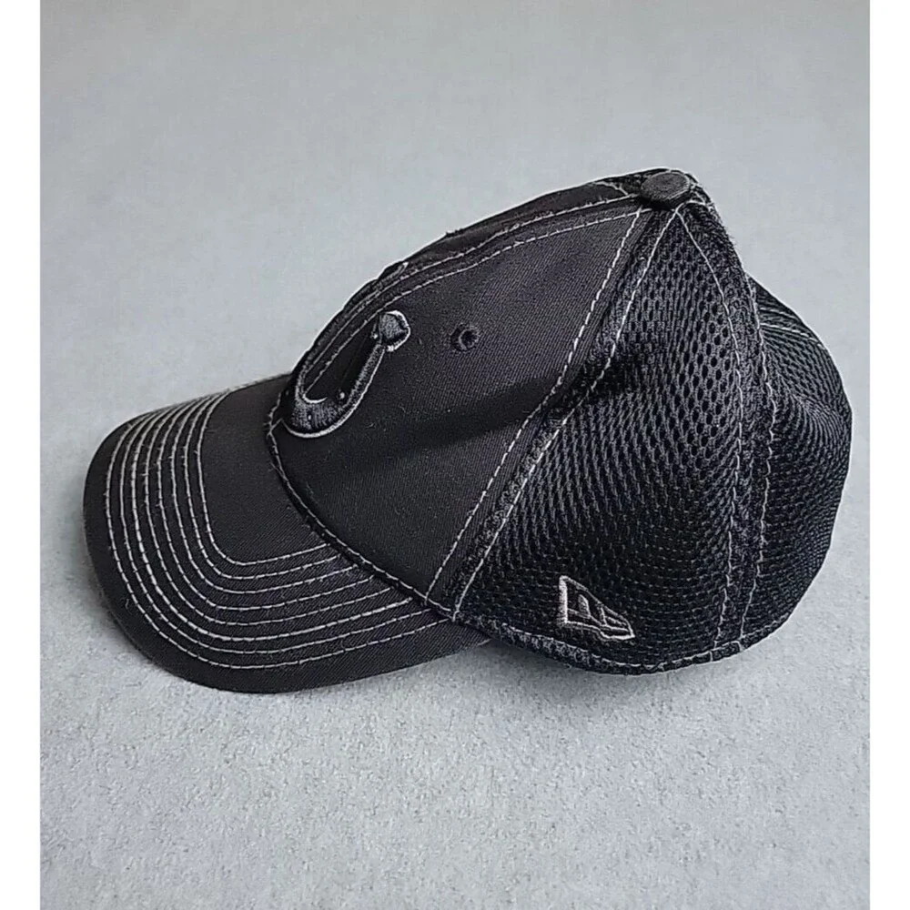 New Era‎ NFL Indianapolis Colts Hat Cap S M 39Thirty Black Embroidered Logo